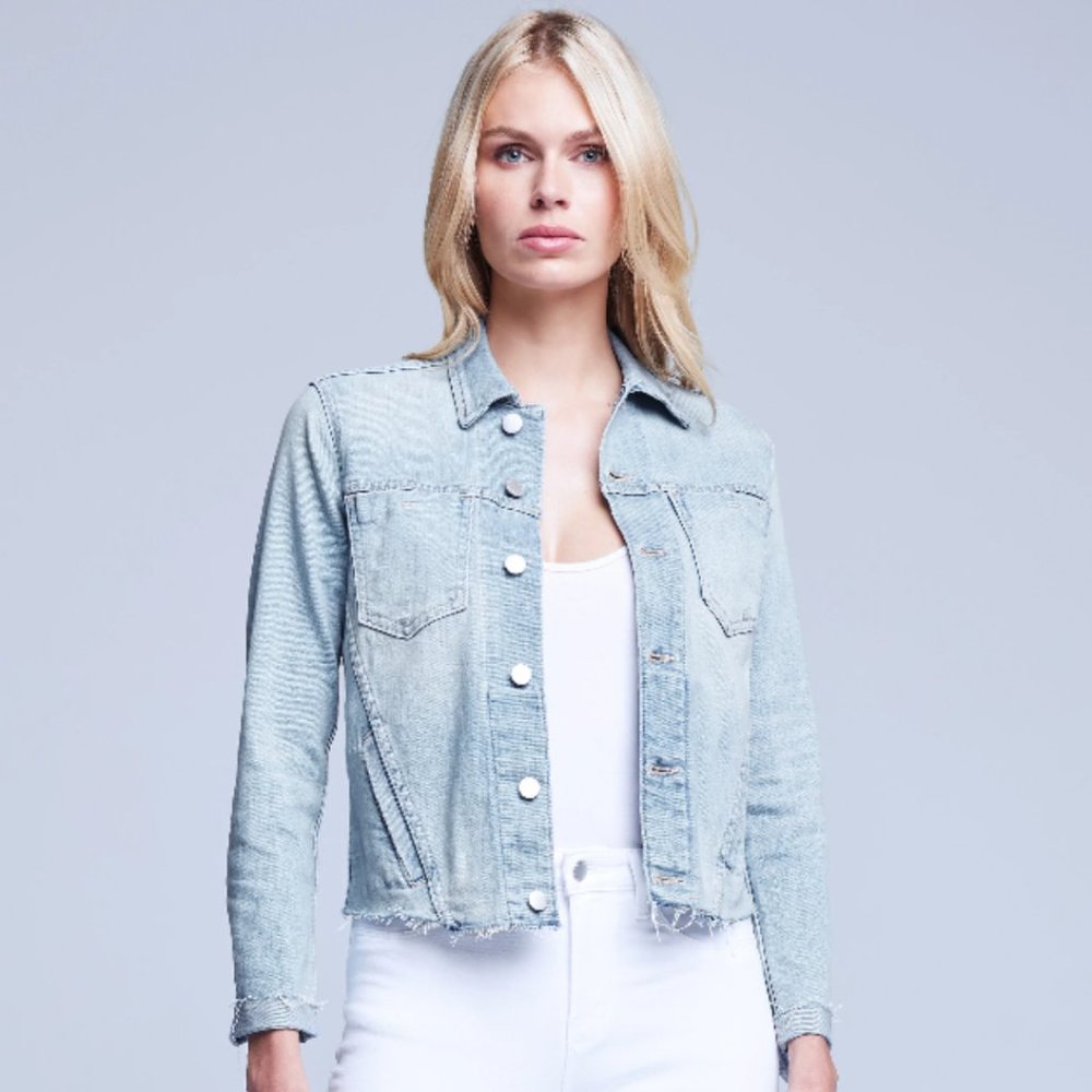 L'AGENCE Janelle Slim Jean Jacket Indio Medium #0213